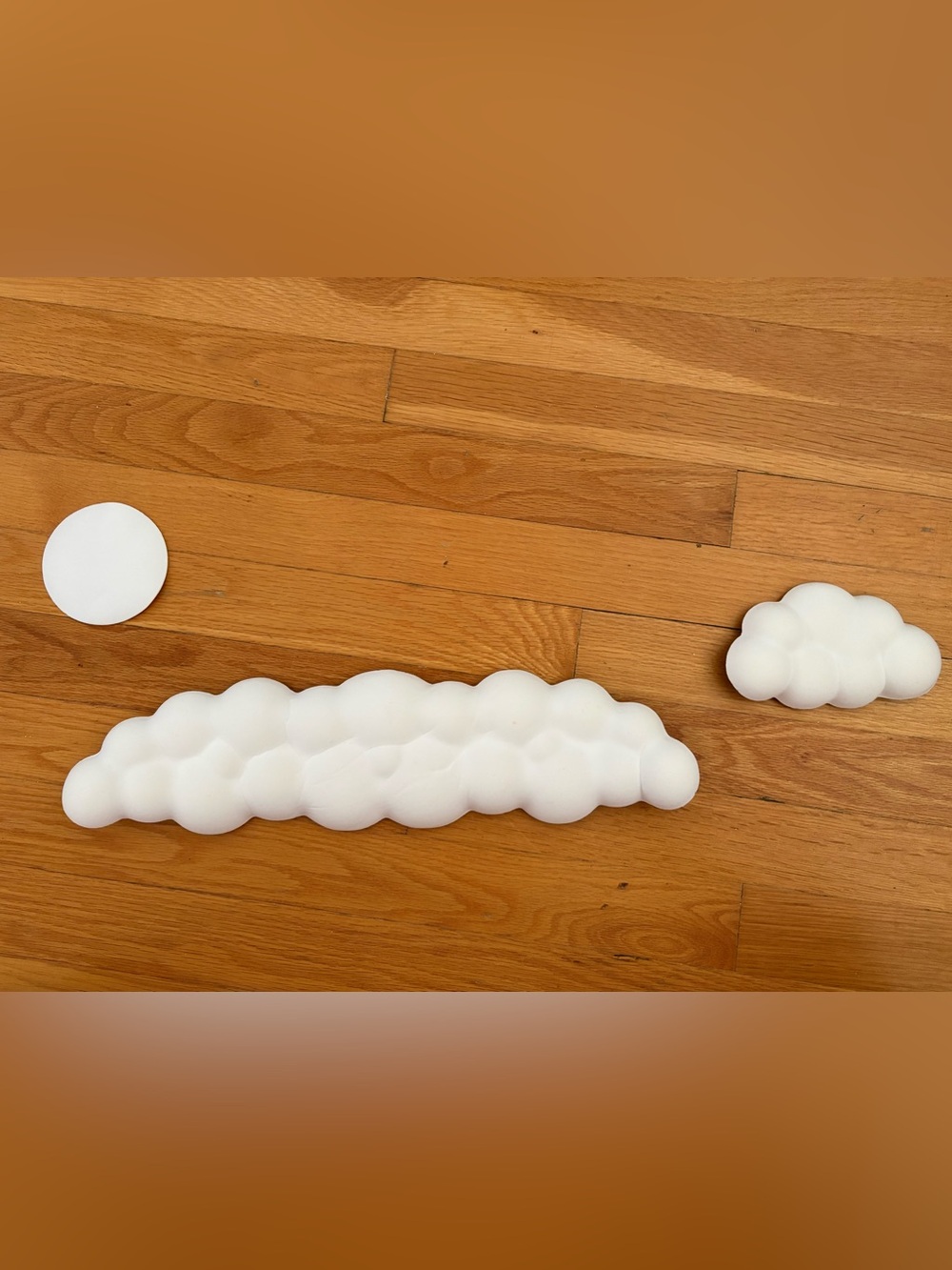 White Cloud Keyboard and Mouse Wrist Rest